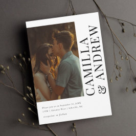 Modernes Foto QR Code UAWG Wedding Einladung