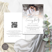 Modernes Foto QR Code Wedding Abend Party Einladung