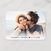 Modernes Foto QR Code Wedding RSVP Begleitkarte (Rückseite)