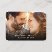 Modernes Foto QR Code Wedding RSVP Begleitkarte (Rückseite)