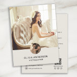 Modernes Foto QR Fotograf Business Flyer<br><div class="desc">Erstellen Sie einen beruflichen und modernen Business-Flyer mit zwei individuellen Fotos auf der Vorderseite und personalisierten Details, sowie einen scannbaren QR-Code auf der Rückseite, um das Netzwerk zu erleichtern. Ideal für Innenarchitekten, Fotografen, Künstler, Modedesigner und andere Kreative, die einen bleibenden Eindruck machen möchten. Steigern Sie noch heute Ihr Geschäft mit...</div>