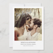 Modernes Foto QR Hochzeitsstichtag speichern Einladung (Vorderseite)