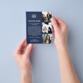 Modernes Foto QR Navy Blue Corporate Business Flyer (Gruppe)