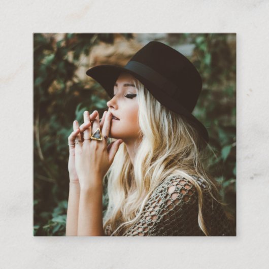 Modernes Foto Quadratische Visitenkarte (Vorderseite)