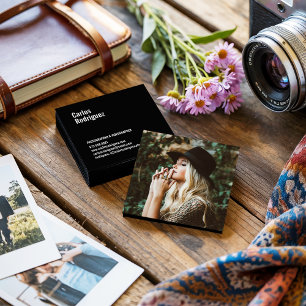 Modernes Foto Quadratische Visitenkarte