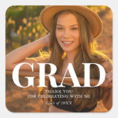 Modernes Foto Quadratischer Aufkleber (Vorderseite)