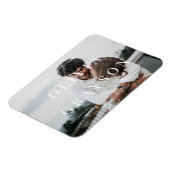 Modernes Foto - Raffinierte Hochzeitseinladung Magnet (Linke Seite)