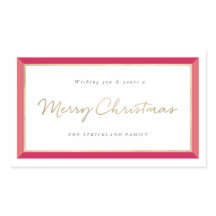 Modernes Foto Rahmen Merry Christmas Label