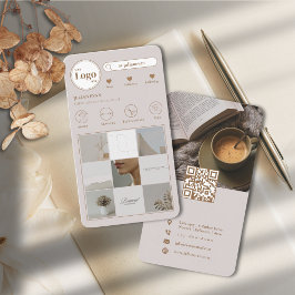 Modernes Foto-Raster mit beidseitigem Instagram Visitenkarte
