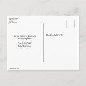 Modernes Foto raten Sie was! Schwangerschaftsankün Ankündigungspostkarte (Rückseite)