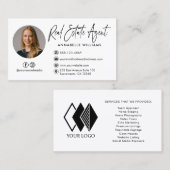 Modernes Foto Real Anwesen Agent Visitenkarte (Vorne/Hinten)