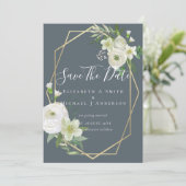 Modernes Foto Rett Dates Weiße Blumengrün Leaf (Stehend Vorderseite)