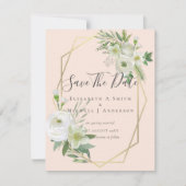 Modernes Foto Rett Dates Weiße Blumengrün Leaf (Vorderseite)