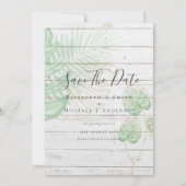 Modernes Foto RETTE DATES Topical Blätter Gold (Vorderseite)