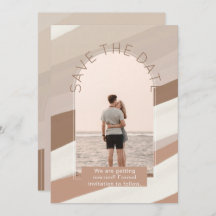 Modernes Foto rettet die Termine für Hochzeiten