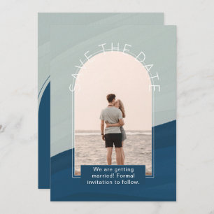 Modernes Foto rettet die Termine für Hochzeiten Einladung