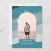 Modernes Foto rettet die Termine für Hochzeiten Einladung (Vorderseite)