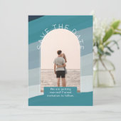 Modernes Foto rettet die Termine für Hochzeiten Einladung (Stehend Vorderseite)