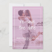 Modernes Foto Rosa Filter Hochzeitspause Einladung (Vorderseite)