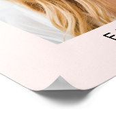 Modernes Foto Rosa Hochzeitsempfang Empfang Poster (Ecke)