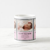 Modernes Foto Rosa Personalisierte Kindermütter Ta Kaffeetasse (Mittel)