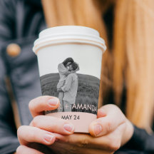 Modernes Foto Rosa und Grau Persönlicher Name