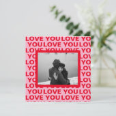 Modernes Foto | Rote und rosa Liebe Ihr Valentines (Stehend Vorderseite)
