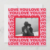 Modernes Foto | Rote und rosa Liebe Ihr Valentines (Vorderseite)