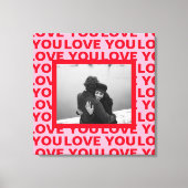 Modernes Foto | Rote und rosa Liebe Ihr Valentines Leinwanddruck (Vorderseite)