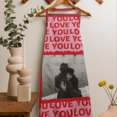 Modernes Foto | Rote und rosa Liebe Ihr Valentines Schürze