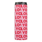 Modernes Foto | Rote und rosa Liebe Ihr Valentines Thermosbecher (Rückseite)