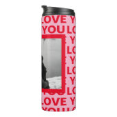 Modernes Foto | Rote und rosa Liebe Ihr Valentines Thermosbecher (Nach rechts gedreht)