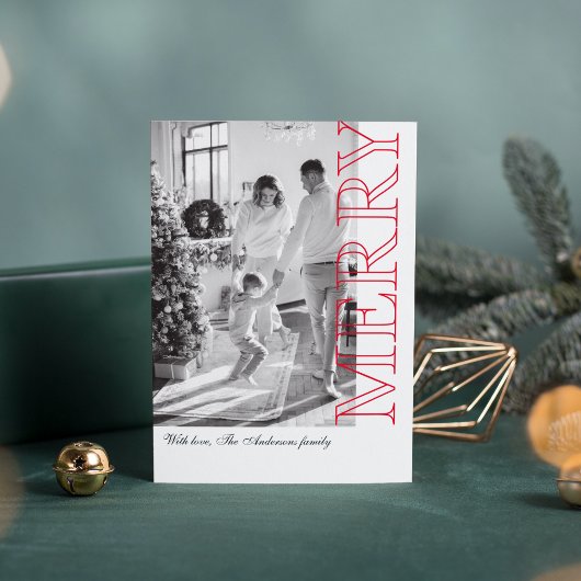 Modernes Foto | Rotes Frohe Weihnachten