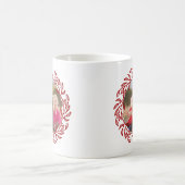 Modernes Foto Rotes Leaf und Berry Kreath Kaffeetasse (Mittel)