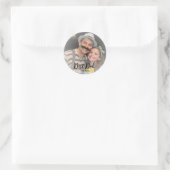 modernes Foto Runder Aufkleber (Tasche)