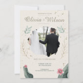 Modernes Foto Rustikale Hochzeit Einladung (Vorderseite)