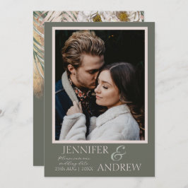 Modernes Foto Sage Green Tropical Save the Date