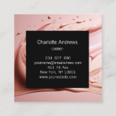 Modernes Foto, Salon, Make-up, Beauty Quadratische Visitenkarte (Rückseite)