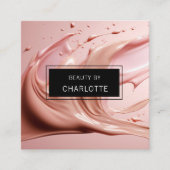 Modernes Foto, Salon, Make-up, Beauty Quadratische Visitenkarte (Vorderseite)