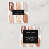 Modernes Foto, Salon, Make-up, Beauty Quadratische Visitenkarte (Vorne/Hinten)