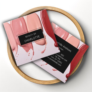 Modernes Foto, Salon, Make-up, Beauty Quadratische Visitenkarte