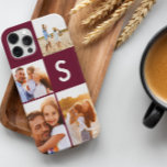 Modernes Foto sammelt Bordeaux-Initialmonogramm Case-Mate iPhone 14 Hülle<br><div class="desc">Modernes Foto sammelt Bordeaux Kirsche Rot erste Monogramm Design. Ein modernes Design Multi-Foto Design. Ändern Sie die Farbe,  um sie anzupassen. Teil einer Sammlung.</div>