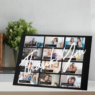 Modernes Foto sammelt virtuelles Online-Party Dankeskarte