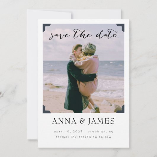 Modernes Foto Save the Date (Vorderseite)
