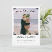 Modernes Foto Save the Date (Stehend Vorderseite)