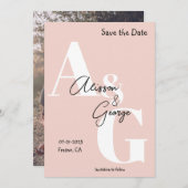 Modernes Foto Save The Date (Vorne/Hinten)