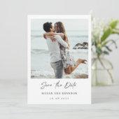 Modernes Foto Save The Date (Stehend Vorderseite)
