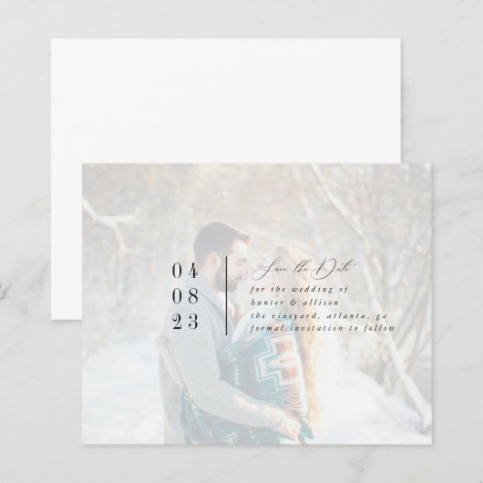 Modernes Foto Save the Date (Vorne/Hinten)