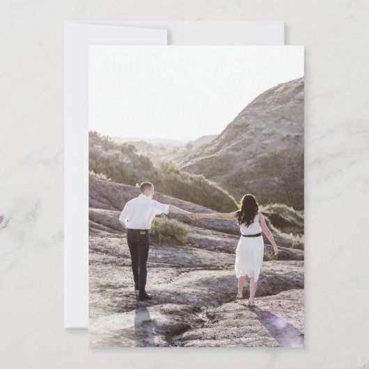 Modernes Foto Save the Date (Rückseite)