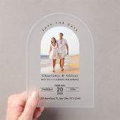 Modernes Foto Save the Date Acryleinladungen (Insitu (Handheld))